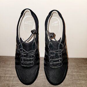 Dansko Henriette Black Suede Sneaker, Size 41